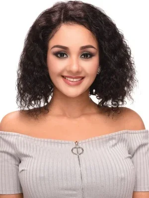 BOHEMIAN 12″ HH Brazilian Wet&Wavy Wide Lace Part Wig Destiny Beauty Elements