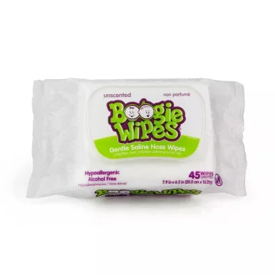 Boogie Wipes Saline Nose Wipes 45 ct