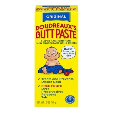 Boudreaux’S Butt Paste Original Diaper Rash Cream, Ointment For Baby, 2 Oz Tube