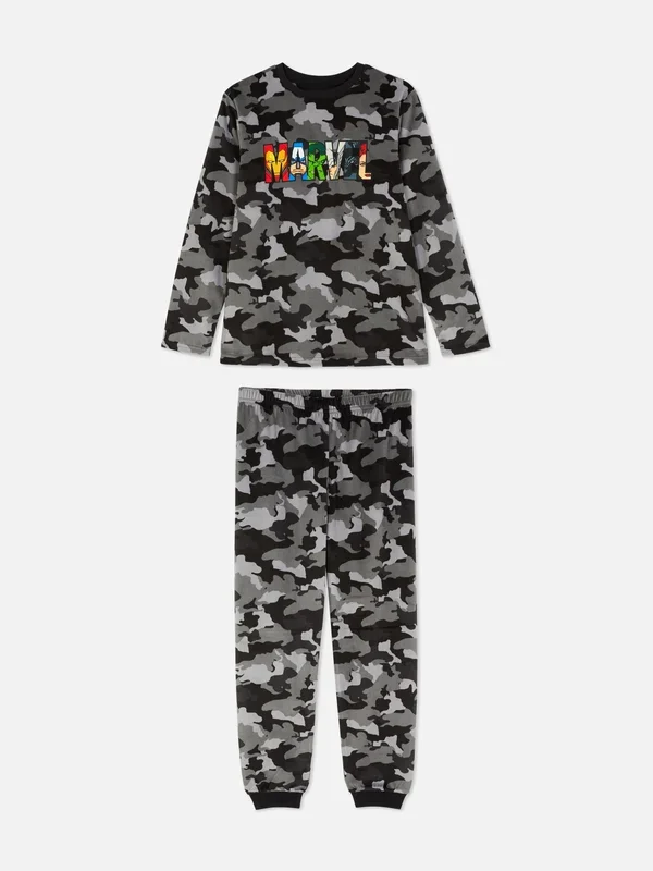 Boys Camouflage 715yrs MARVEL Camouflage Cosy Pyjamas Penneys