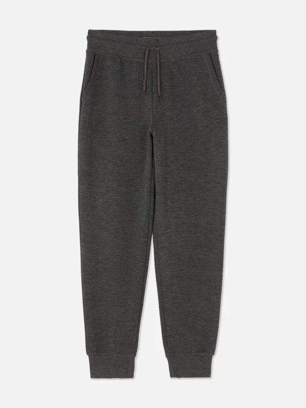 Boys Charcoal 715yrs Honeycomb Texture Joggers Penneys