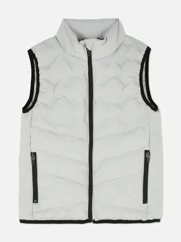 Boys Grey 515yrs ZipUp Gilet Penneys