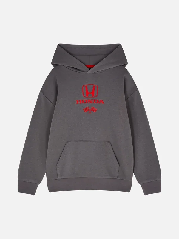 Boys Grey 715yrs Honda Hoodie Penneys
