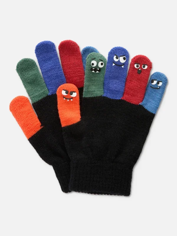 Boys Multi Monster Graphic Gloves Penneys