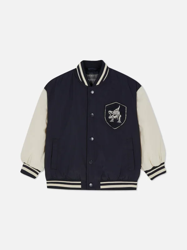 Boys Navy Varsity Bomber Jacket Penneys