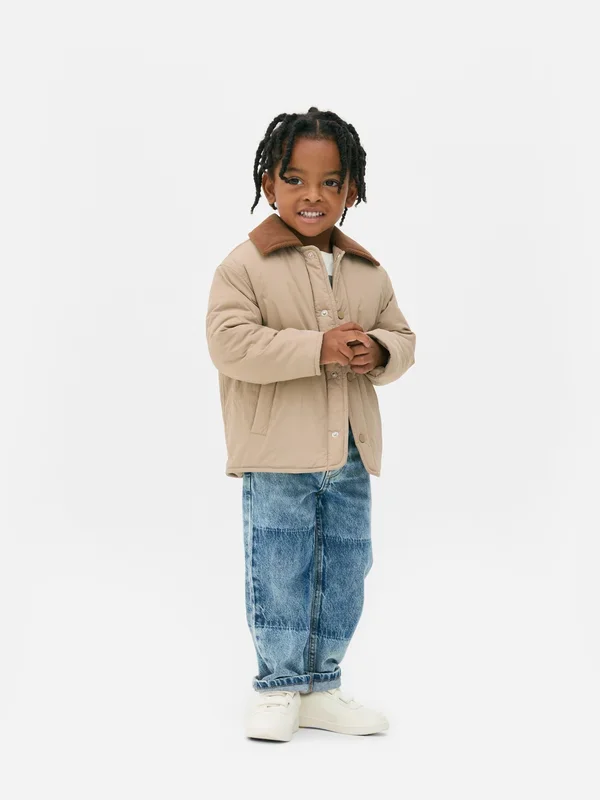 Boys Stone 1.58yrs Corduroy Collar Jacket Penneys