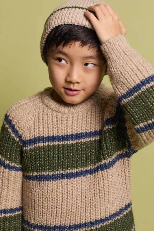 Boys Stone 1.58yrs The Edit Stripe Jumper Penneys
