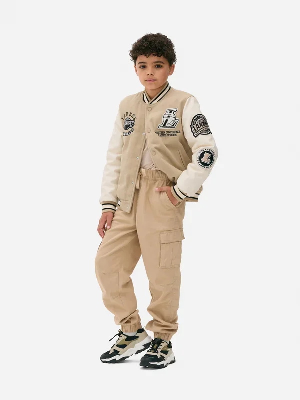 Boys Stone NBA Los Angeles Lakers Varsity Jacket Penneys