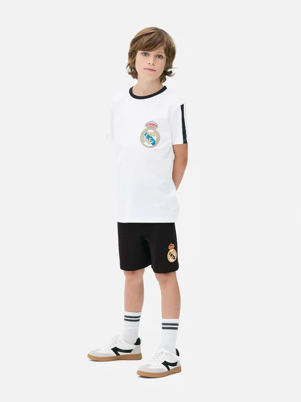Boys White 1.515yrs Real Madrid CF Short Pyjamas Penneys