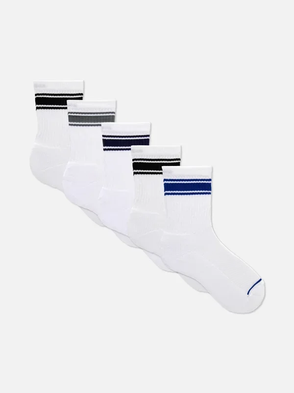 Boys White 5pk Sports Socks Penneys