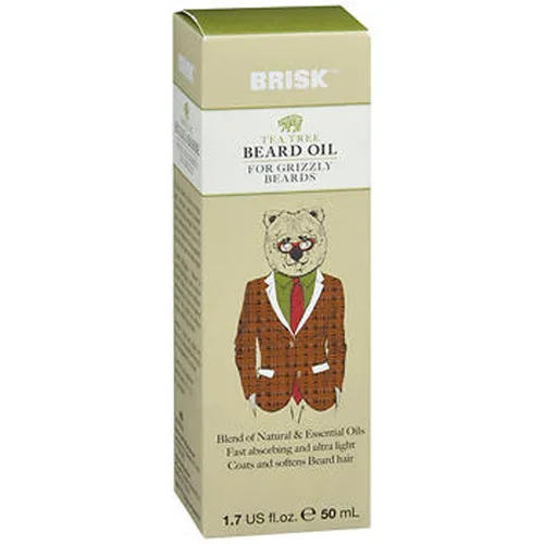 Brisk Grooming Beard Oil Tea Tree Thrifty White Health Essentials