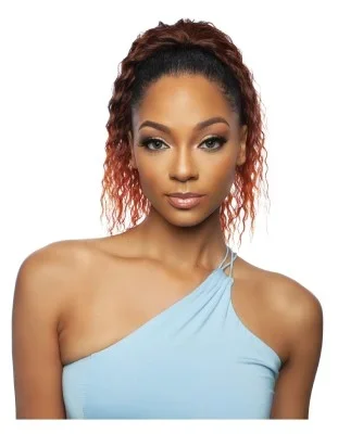 BSWNT 12 BS River Curl WNT 14” Brown Sugar Wrap & Tie Ponytail Mane Concept