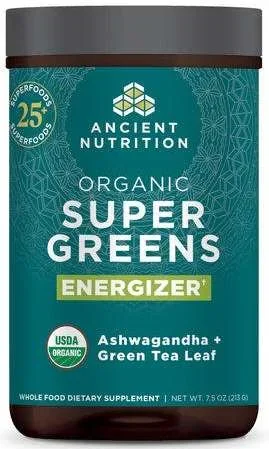 Buy Ancient Nutrition Organic Super Greens Energizer Ashwagandha + Green Tea Leaf at DailyFormulas.com