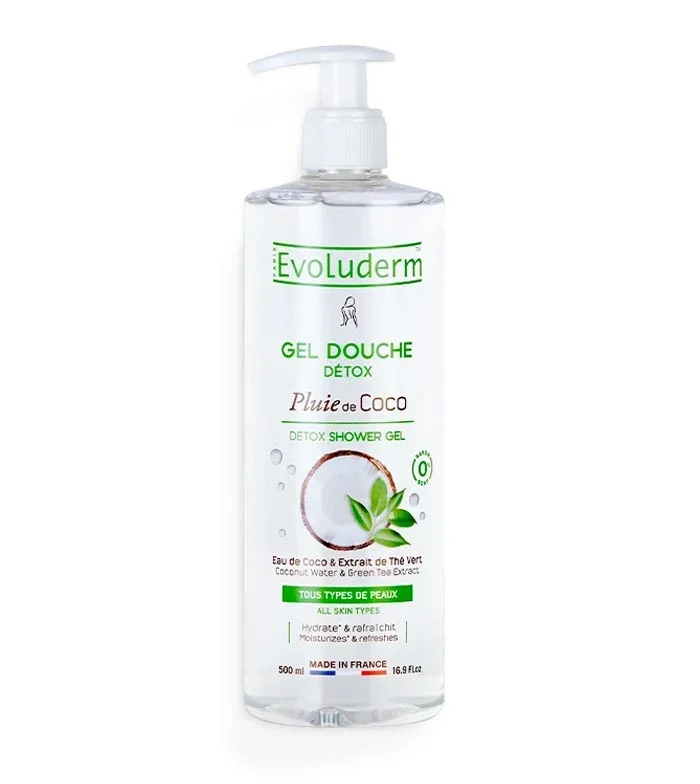 Buy Evoluderm Detox shower gel Pluie de Coco 500ml