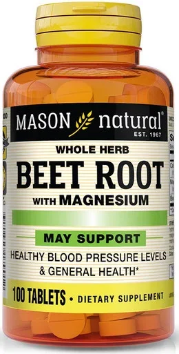 Buy Mason Natural Beet Root with Magnesium and Calcium Healthy Heart 100 Tablets at DailyFormulas.com