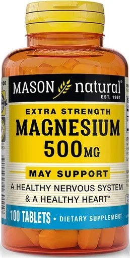 Buy Mason Natural Magnesium Extra Strength 500 mg, 100 Tablets at DailyFormulas.com
