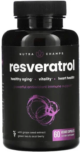 Buy NutraChamps, Resveratrol, 60 Veggie Capsules at DailyFormulas.com