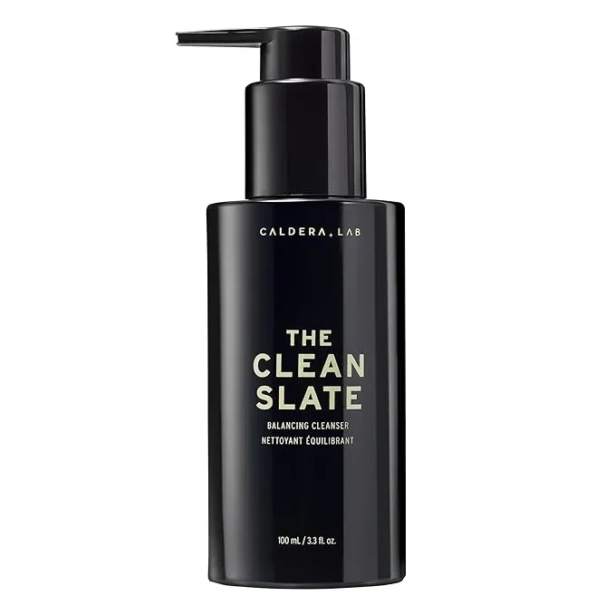 Caldera + Lab The Clean Slate | Men’s Organic Foaming Facial Cleanser for Dry, Sensitive, & Normal Skin – Vegan, Natural & Antioxidant Packed Exfoliating Face Wash