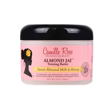 Camille Rose Almond Jai Twisting Hair Styling Butter, with Aloe and Honey, 8oz