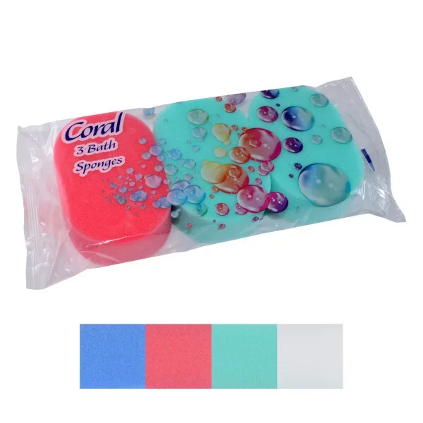 Caress Bath Sponge 3Pk Toiletries