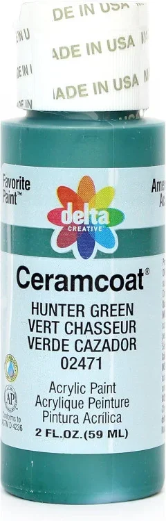 Ceramcoat Acrylic Paint, Hunter Green, 2 Oz Thrifty White Health Essentials