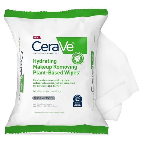 CeraVe PlantBased Hydrateing Makeup Removing Wipes Thrifty White Health Essentials