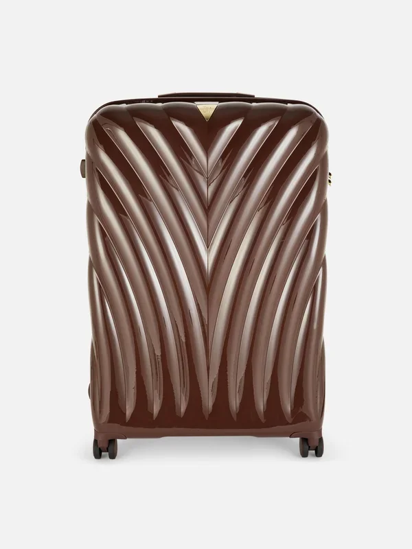 Chocolate It Luggage HardShell Chevron Suitcase Penneys