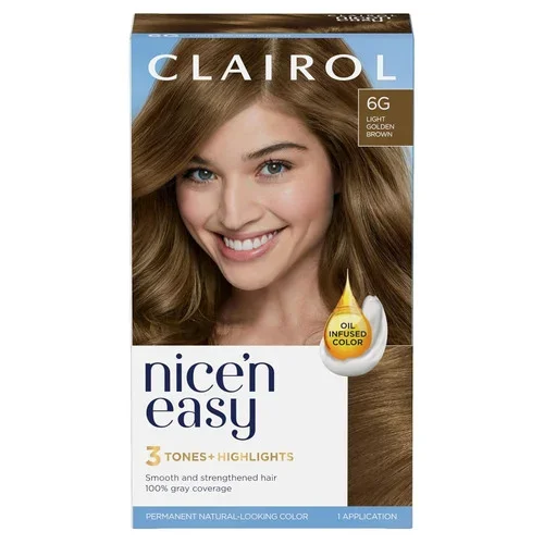 Clairol Nice ‘n Easy Hair Color 6G Light Golden Brown Thrifty White Health Essentials