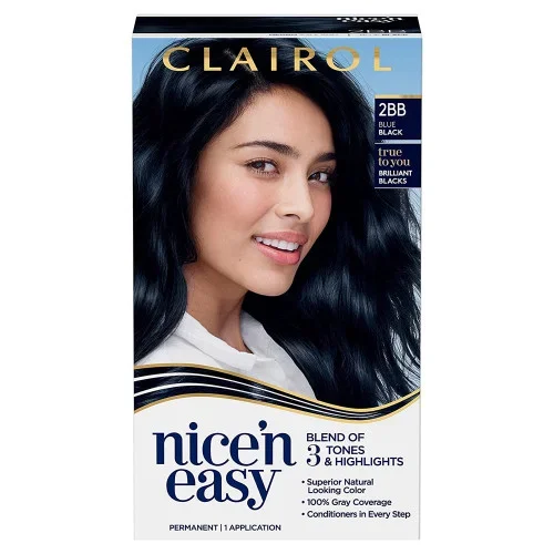 Clairol Nice ‘n Easy Permanent Color 2BB/124 Natural Blue Black Thrifty White Health Essentials