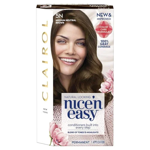 Clairol Nice ‘n Easy Permanent Color 5N Medium Neutral Brown Thrifty White Health Essentials