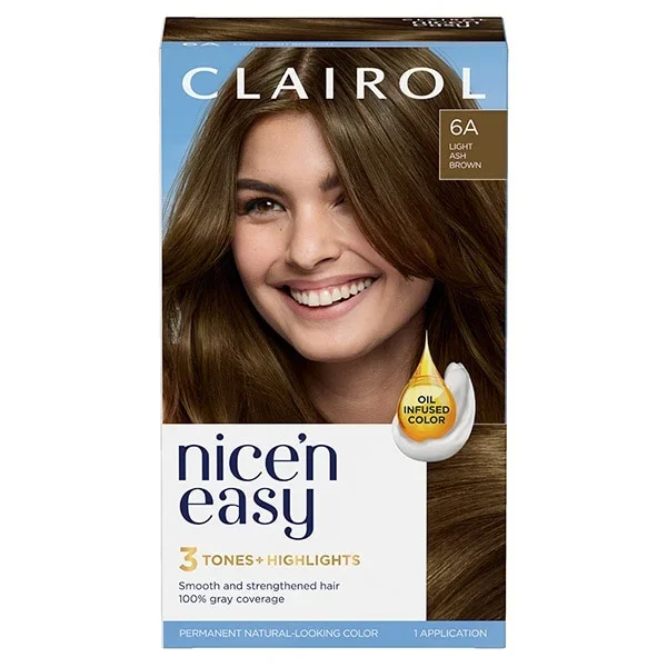 Clairol Nice’n Easy Hair Dye 6A Light Ash Brown Hair