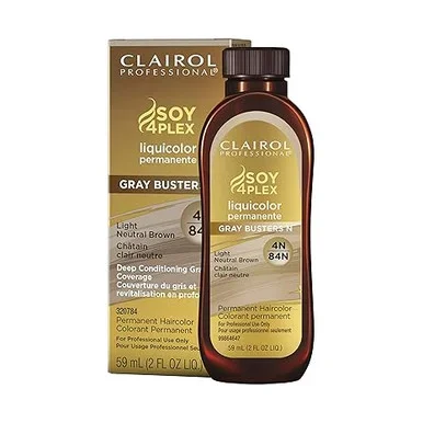 Clairol Professional Permanent Liquicolor For Dark Hair Color, 4N Light Neutral Brown, 2 Oz
