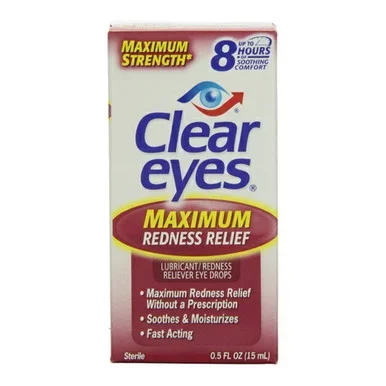 Clear Eyes Maximum Strength Redness Relief Lubricant Eye Drops 0.5 Fl Oz
