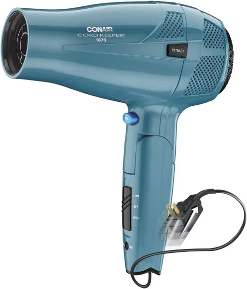 Conair CordKeeper Hair Dryer, Blue 1875 W Thrifty White Health Essentials