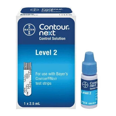 Contour Next Control Solution For Glucose Test Meter, Level 2, 2.5Ml Bottle