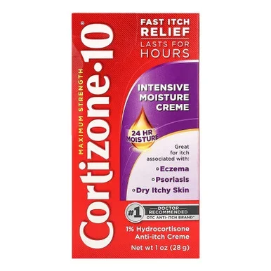 Cortizone 10 Maximum Strength Intensive Moisture AntiItch Cream 1 Oz