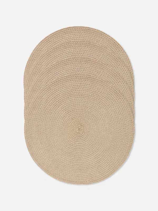 Cream 4pk Round placemats Penneys