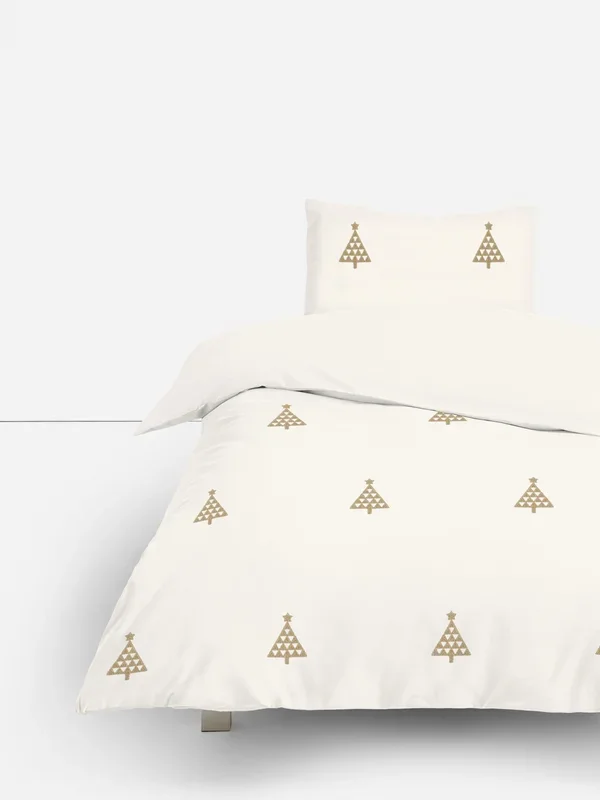 Cream Tufted Christmas Tree Single Duvet Cover Set Penneys