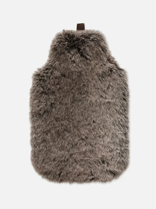 Dark Brown Faux Fur Hot Water Bottle Penneys