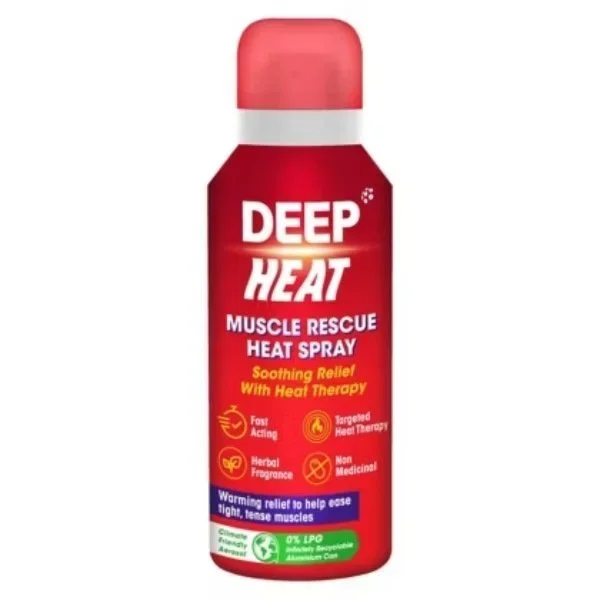 Deep Heat Muscle Rescue Heat Spray Health & Wellbeing