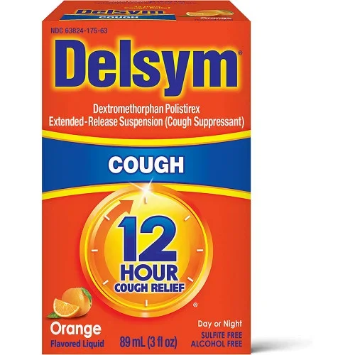 Delsym 12 Hour Cough Relief, Orange Flavored Liquid Thrifty White Health Essentials