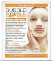 Dermactin Facial Bubble Sheet Mask w/Vitamin C, Helps Fight Aging Signs 6PK