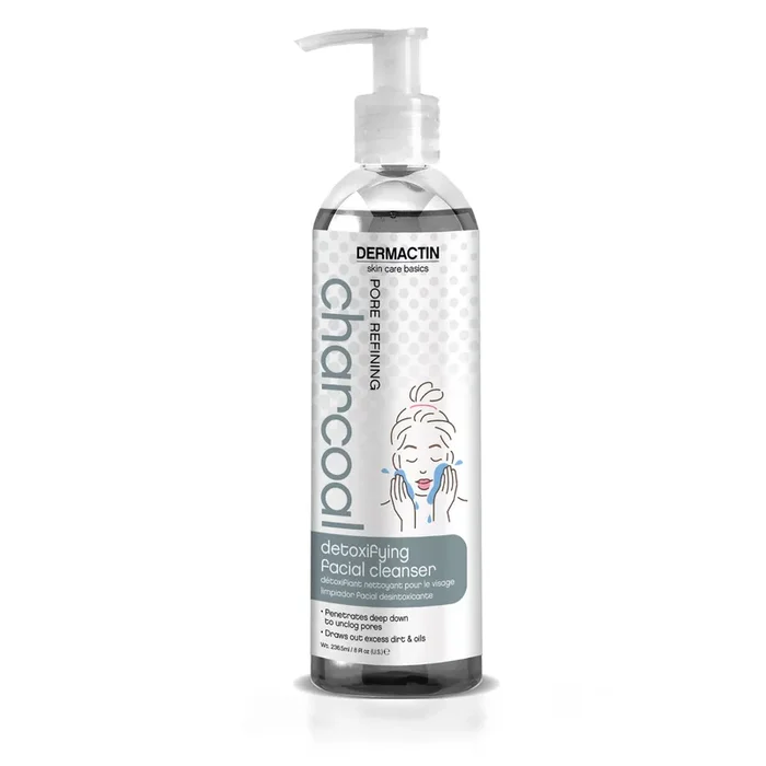 Dermactin Pore Refining Charcoal Detoxifying Facial Cleanser 8 oz.