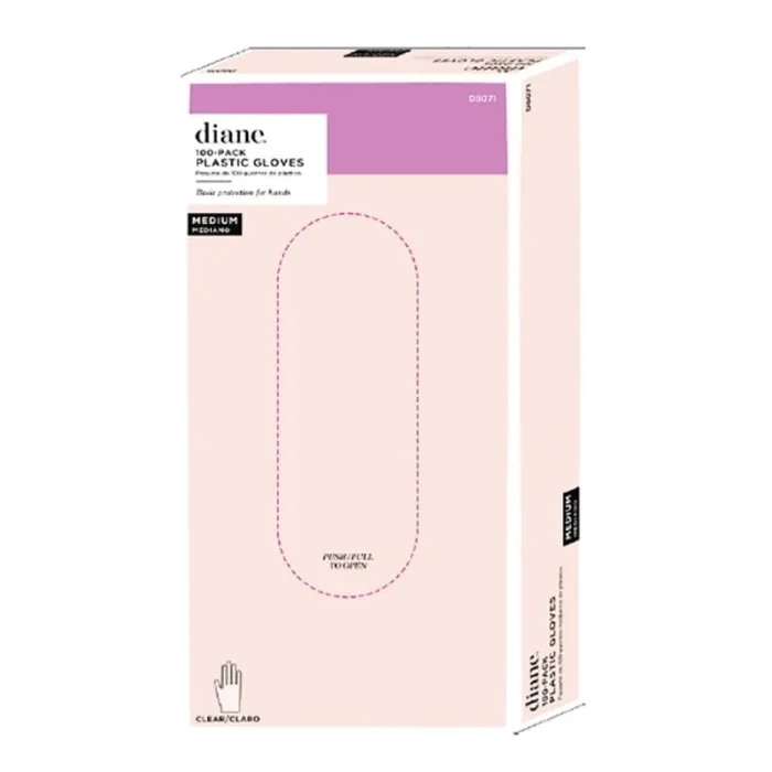 Diane Plastic Gloves 100ct – Medium