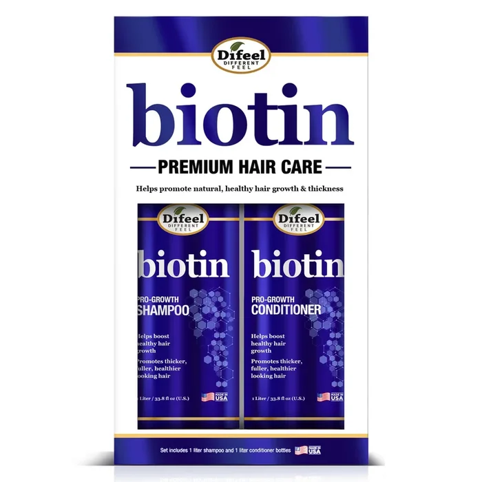 Difeel Biotin Elevated Shampoo and Conditioner LARGE 2-PC Gift Set – Shampoo 33.8 oz. and Conditioner 33.8 oz. (Copy)