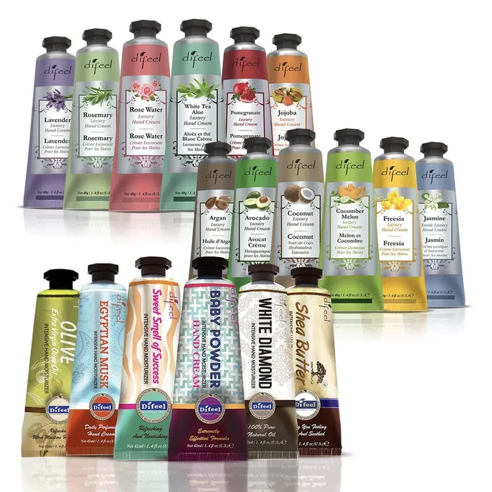 Difeel Luxury Moisturizing Hand Creams – Complete 18-PC Gift Set