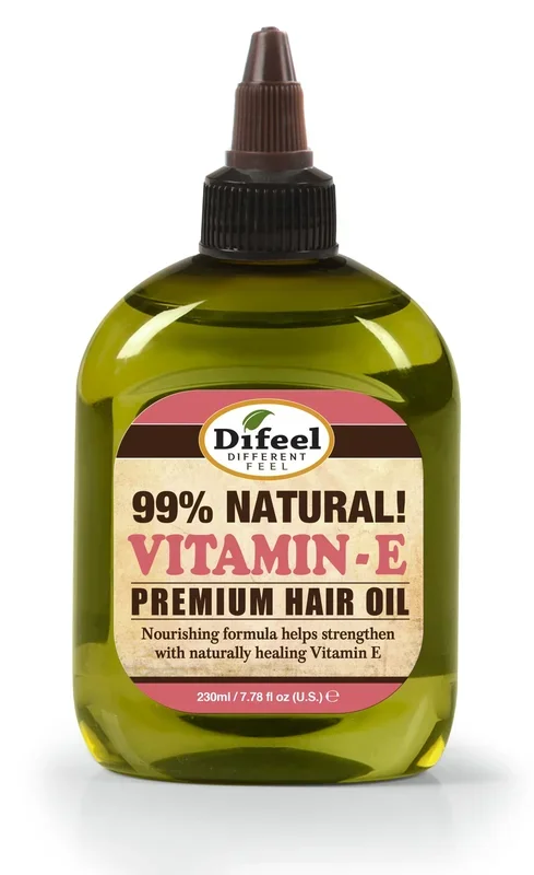Difeel Premium Natural Hair Oil – Vitamin E Oil 8 oz. (PACK OF 4)