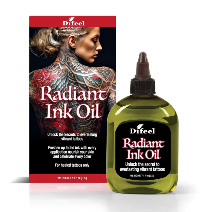Difeel Radiant Ink Oil – Freshens and Adds Vibrancy to Faded Tattoos 7.1 oz.