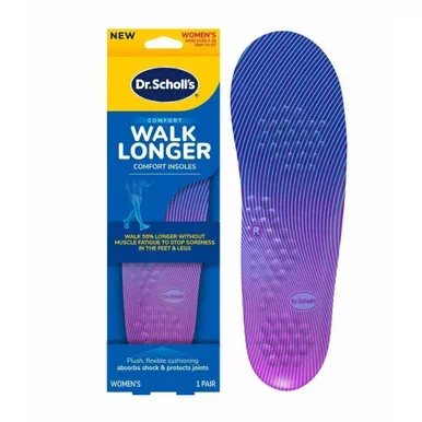 Dr. Scholl’S Walk Longer Insoles, 1Ct