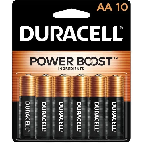 Duracell Coppertop Alkaline Batteries 1.5 Volt AA Thrifty White Health Essentials